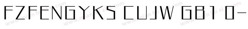 FZFENGYKS CUJW GB1 0字体转换